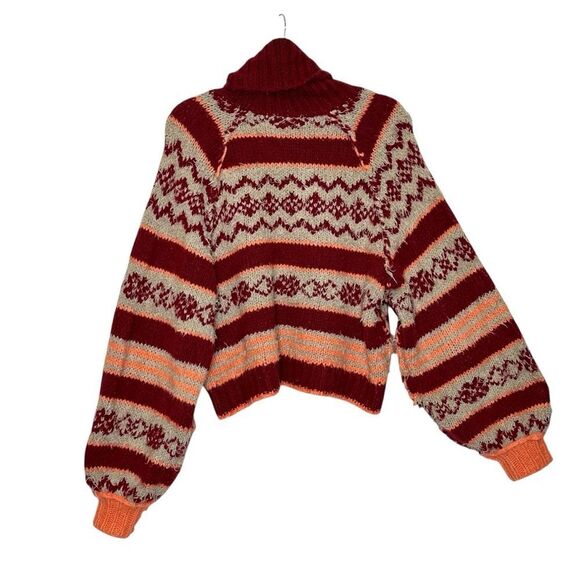 Free People Check Me Out Cropped Turtleneck Sweater | L - Picture 7 of 10